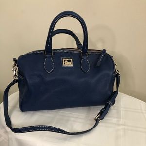 Blue Leather Satchel